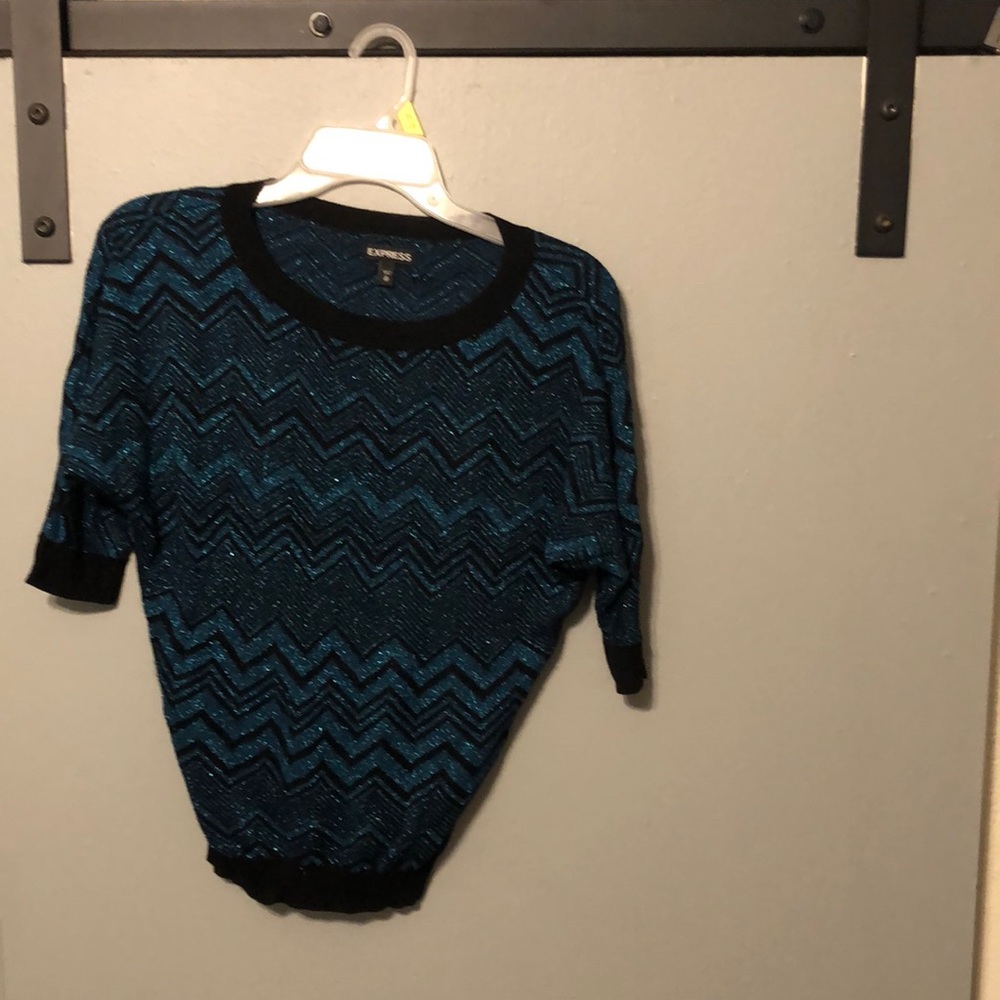 Beautiful Blue and Black Top